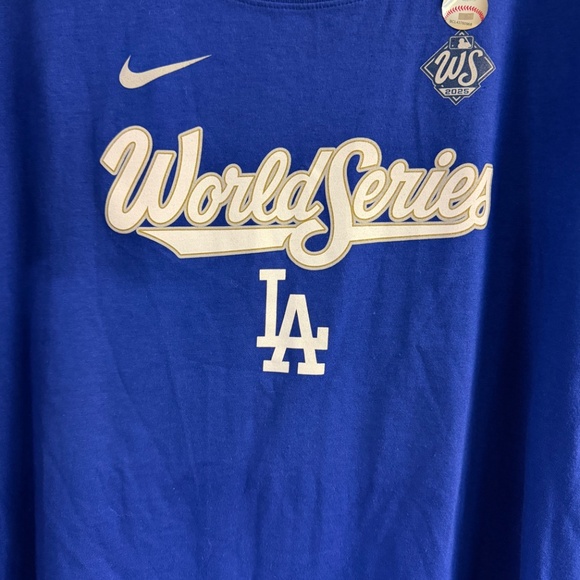 NWOT Nike LA Dodgers World Series 2025 Blue Tee Size XXL - Picture 3 of 5